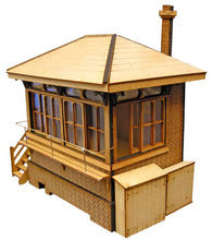 Load image into Gallery viewer, A 7mm scale model of the Drayton Signal Box, featuring laser cut and etched details, with a footprint of 150mm x 110mm.
