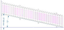 Load image into Gallery viewer, A greyboard fencing kit for model railroads, showing the back runner.