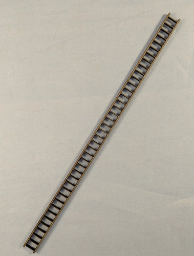 The ladder is 200mm long x 10mm wide, the MDF is easy to cut with a good craft knife.