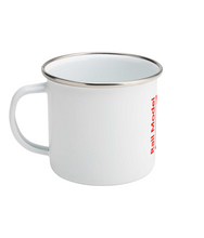 Load image into Gallery viewer, Enamel Mug 12oz Workshop Mug - Rail Model Red Logo