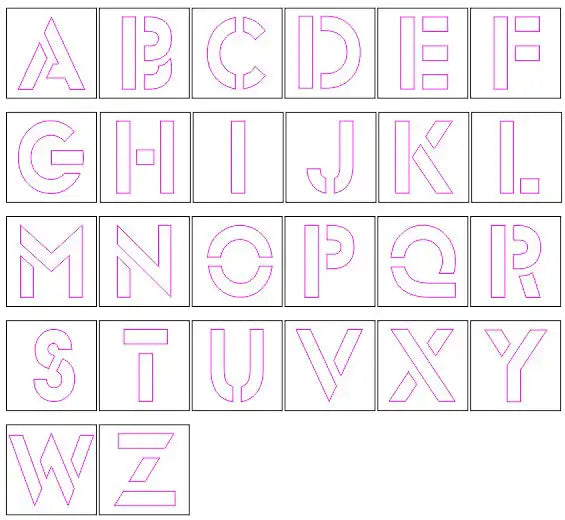 Great for a variety of art projects and of different shapes and sizes-- perfect for adding lettering and numbers around the house and workshop to your masterpiece.