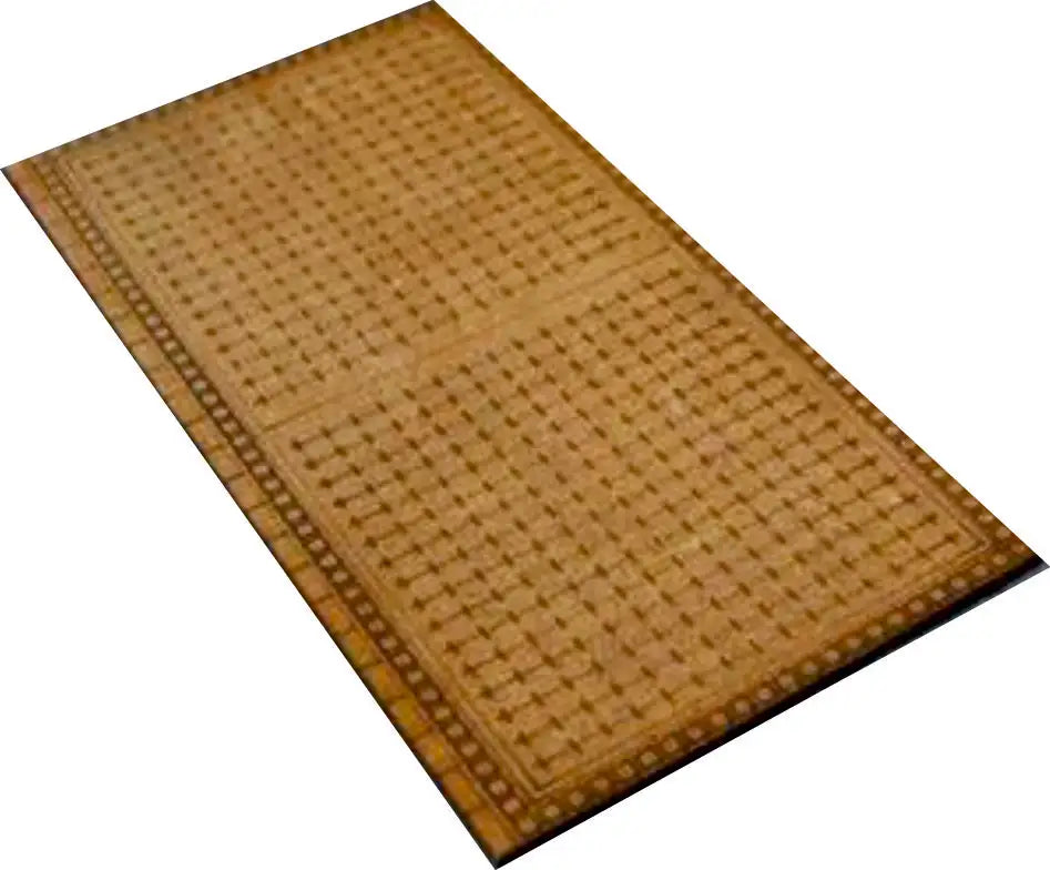 Rectangular 2 mm MDF weighbridge plate, 179.33 mm × 91.89 mm, light-brown with a fine raised grid and border—ready for painting.